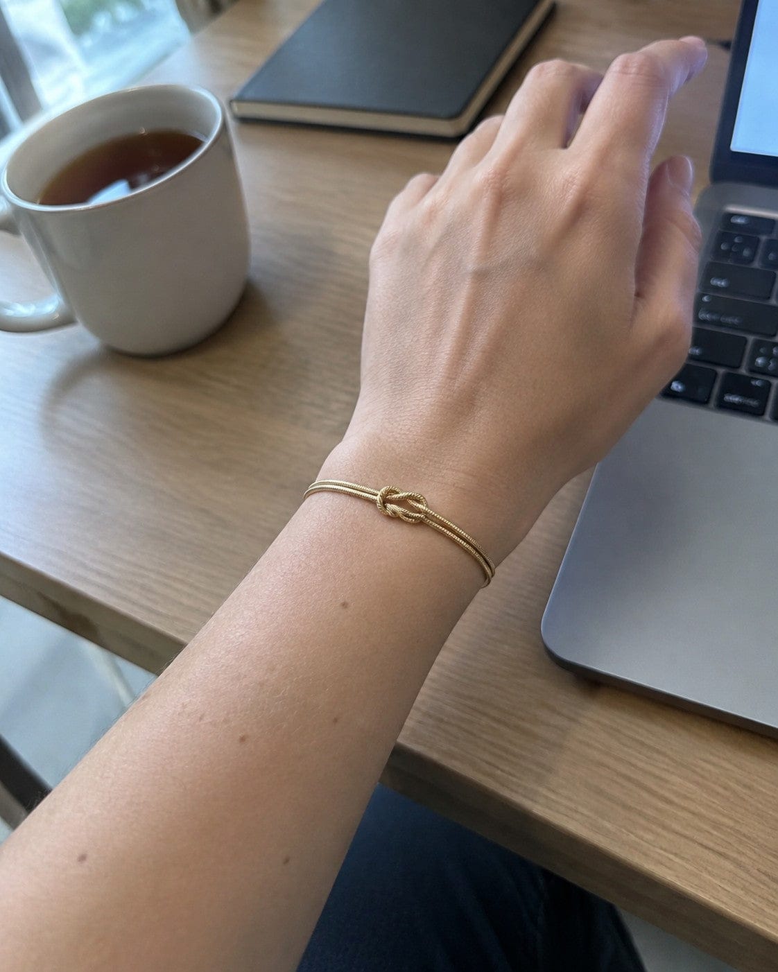 Customer photo review of Knot Couple Bracelet