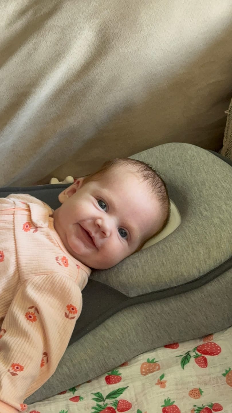 Customer photo review of Inclined Newborn Comfort Lounger