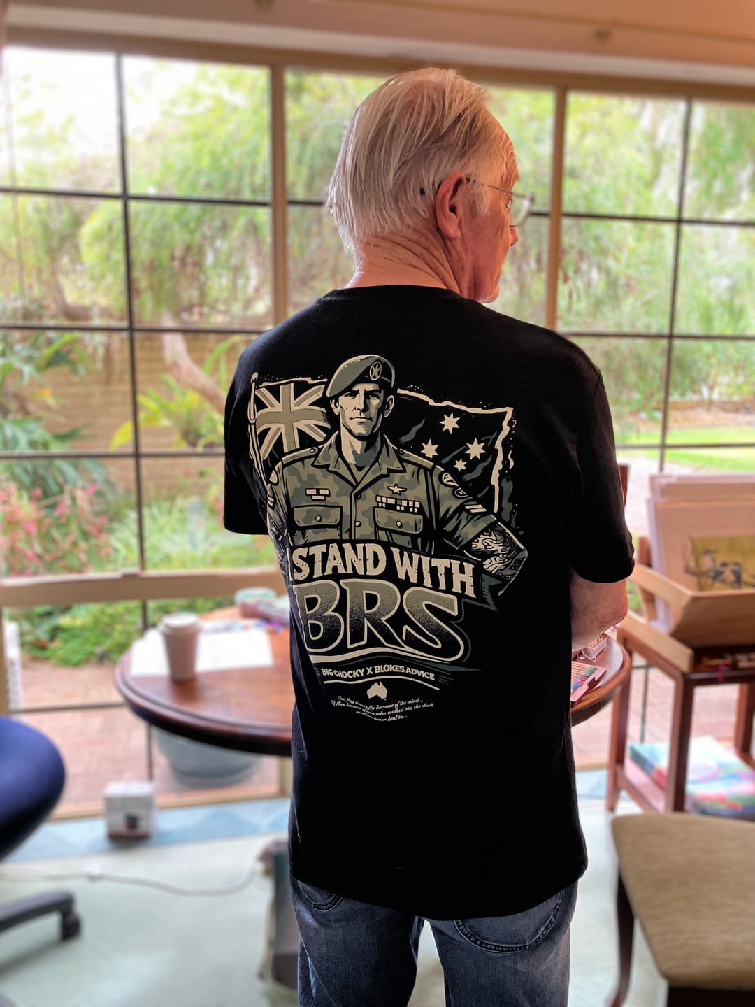 Customer photo review of Big Chocky | Stand With BRS Tee