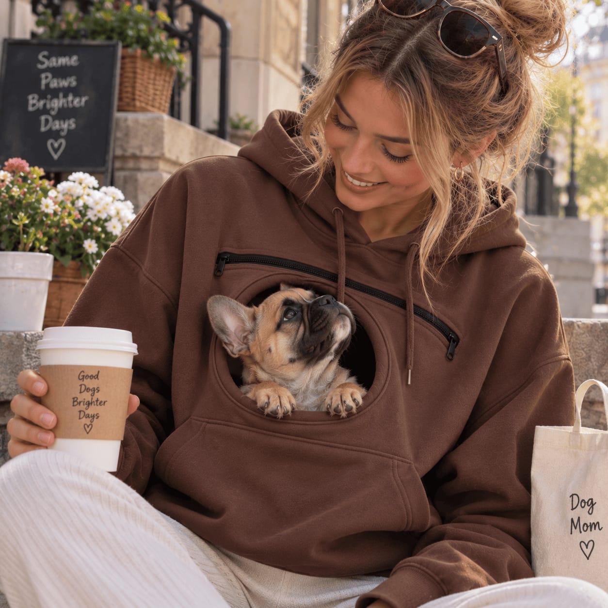 Customer photo review of Sudadera tipo canguro
