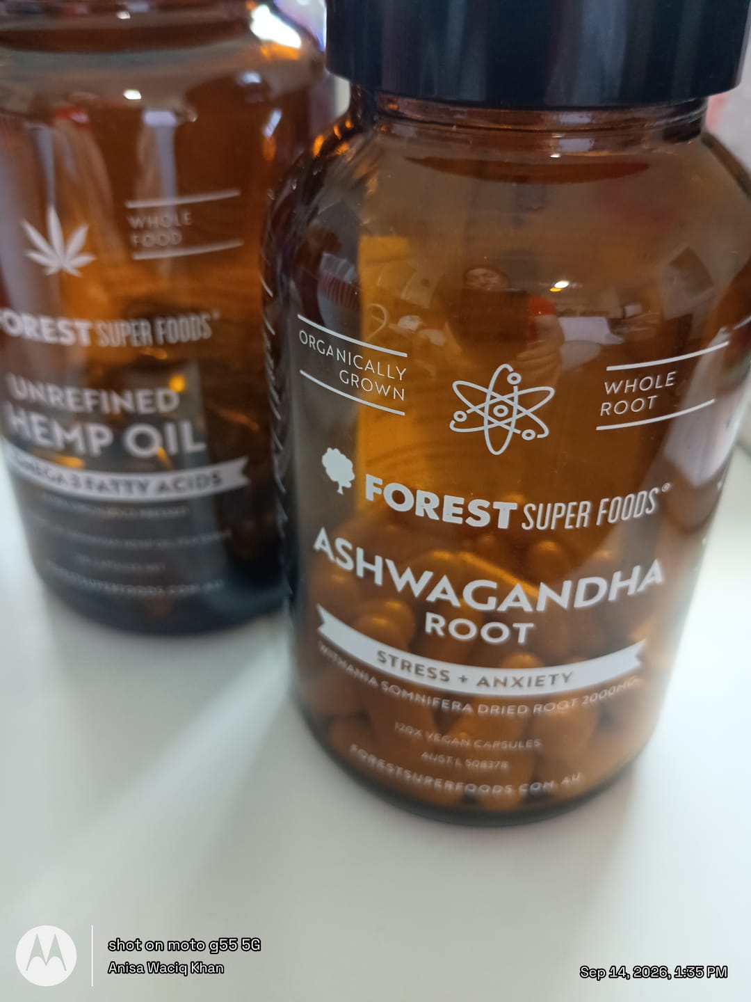 Customer photo review of Organic Ashwagandha Capsules
