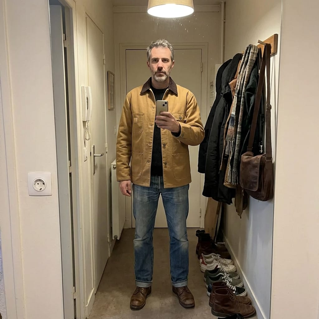 Customer photo review of Gefütterte Stonewashed Jacke