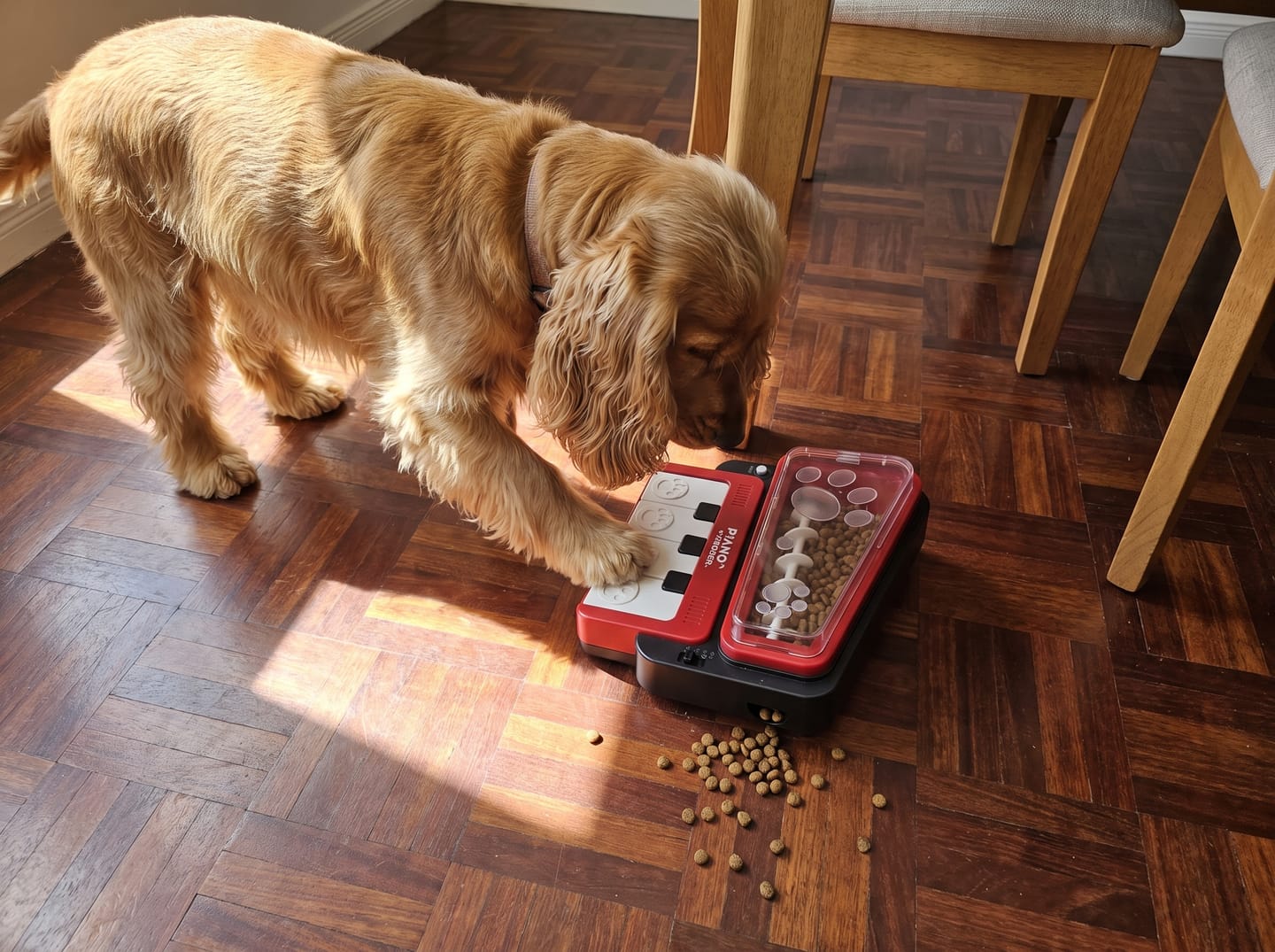 Customer photo review of PianoFeeder™ Interactive Dog Treat Dispenser