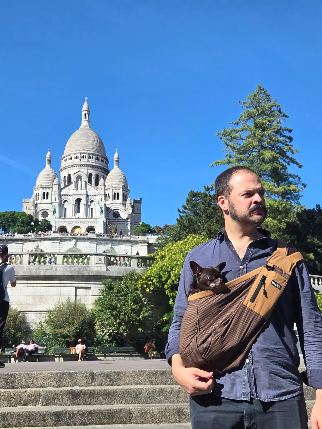 Customer photo review of Sac de transport en bandoulière marron