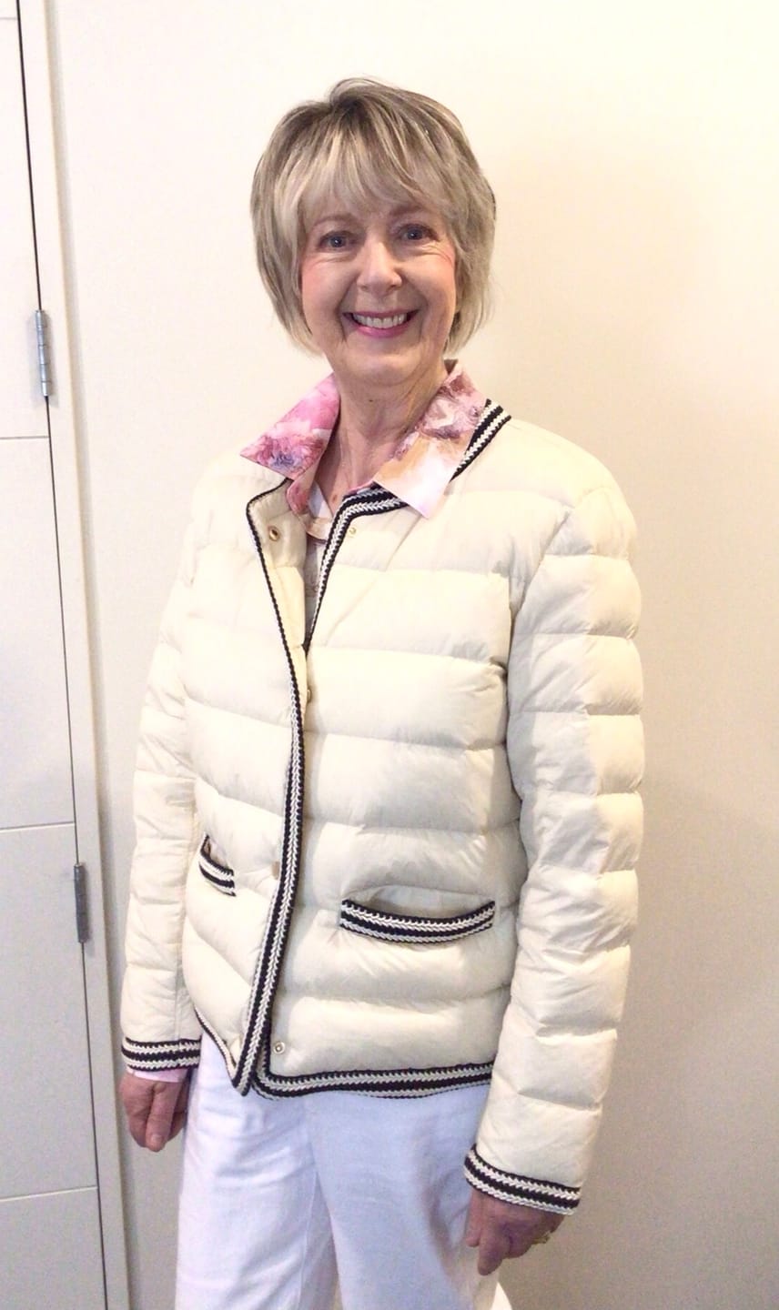 Customer photo review of Fern Puffer Down Jacket - Cream
