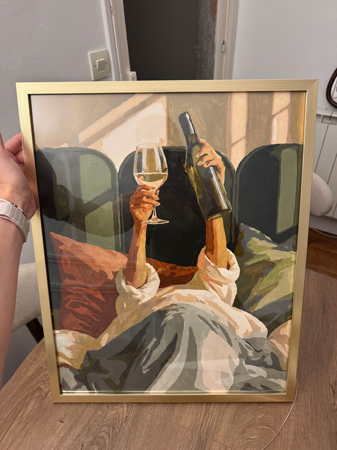Customer photo review of Wine in Bed | Paint by Number