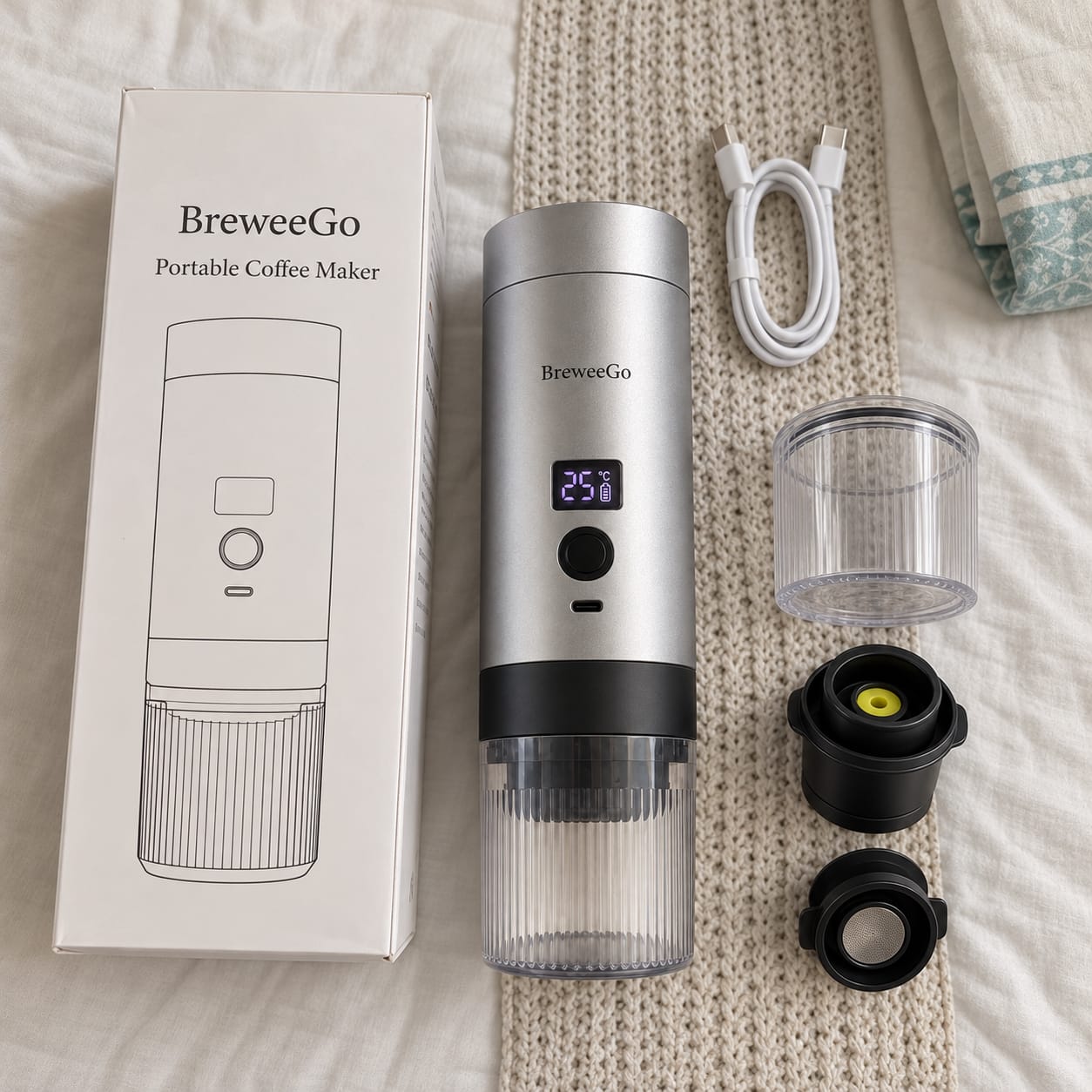 Customer photo review of BreweeGo Portable Coffee Maker