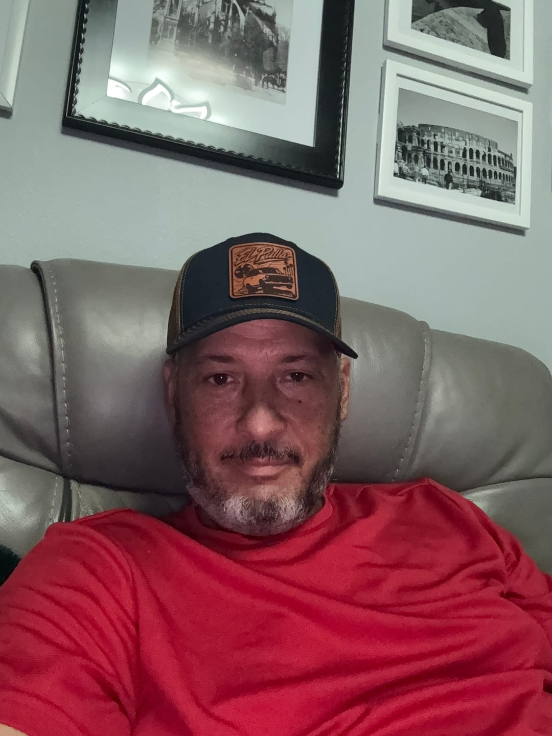 Customer photo review of Premium Custom Leather Patch Hats (Wholesale)