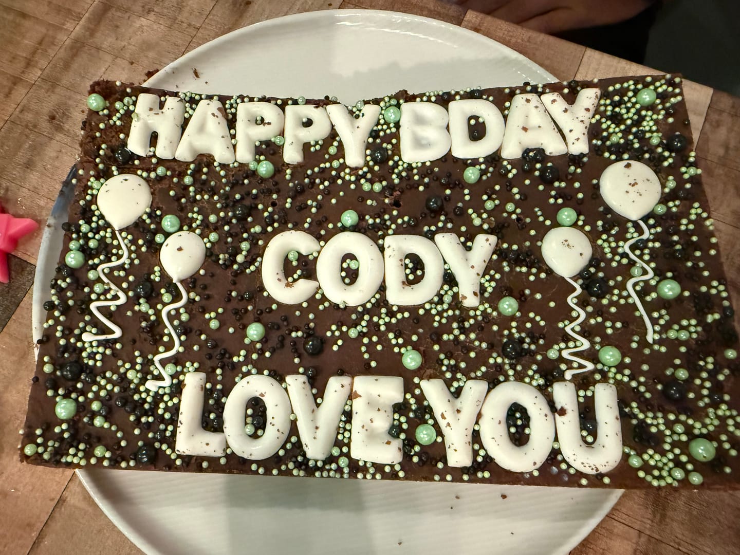Customer photo review of Birthday Brownie · Large