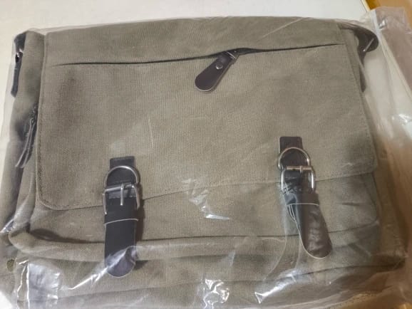 Customer photo review of Oil-Waxed Canvas Sling Bag