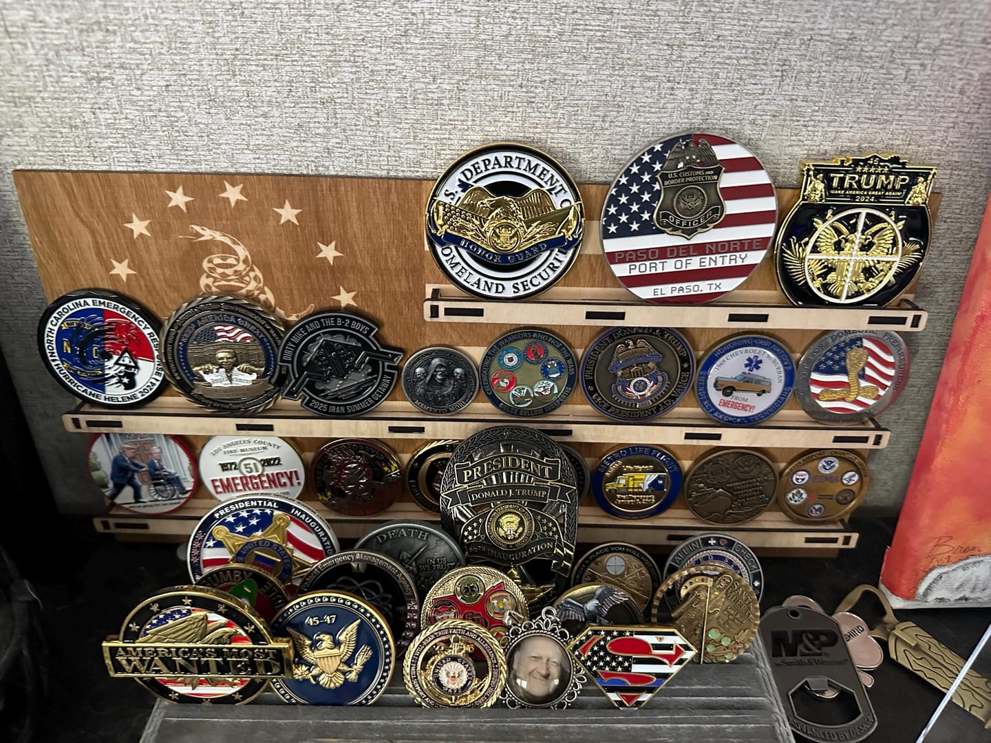 Customer photo review of Carpe Diem Motivational Stoicism Memento Mori Challenge Coin