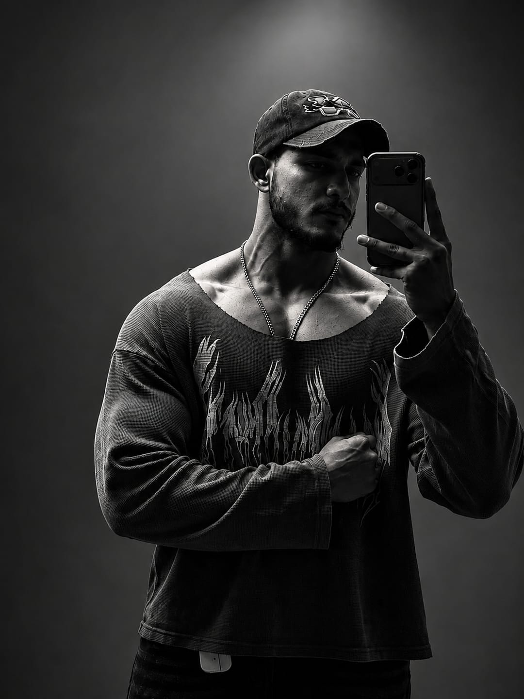 Customer photo review of REQUIEM WAFFLE LONG SLEEVE T-SHIRT BOXY FIT