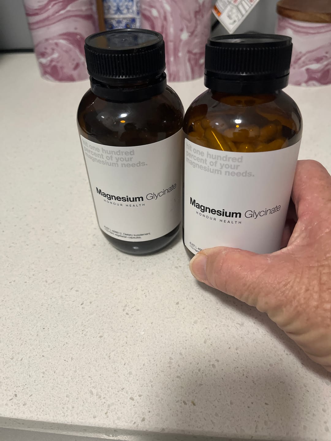 Customer photo review of Magnesium Glycinate (Pure & Unbuffered) - 110 Capsules