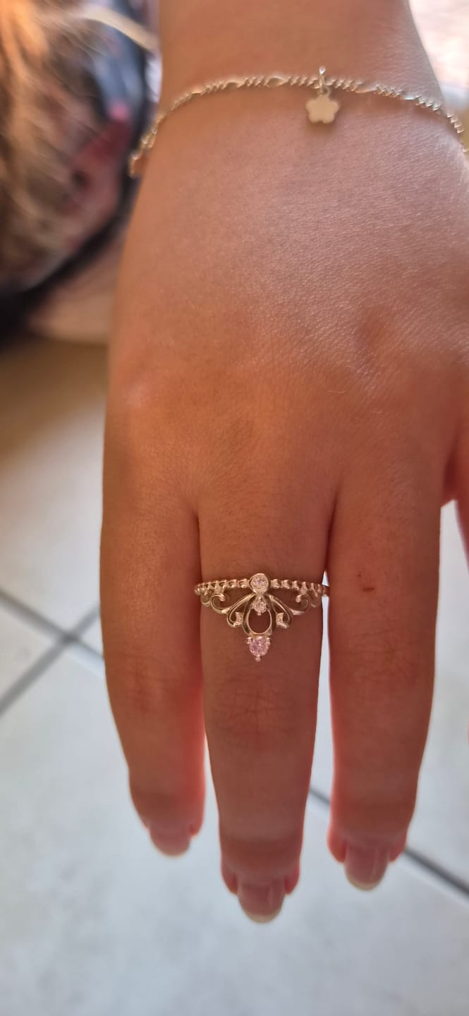 Customer photo review of Anillo Corona Circones Rosa Francia