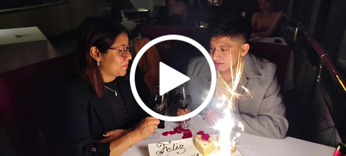 Customer video review of Cena Romántica VIP