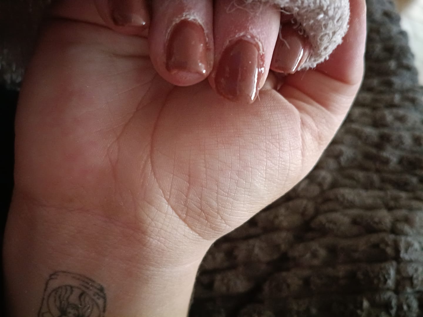 Customer photo review of Chocolate Brown Dipping Powder