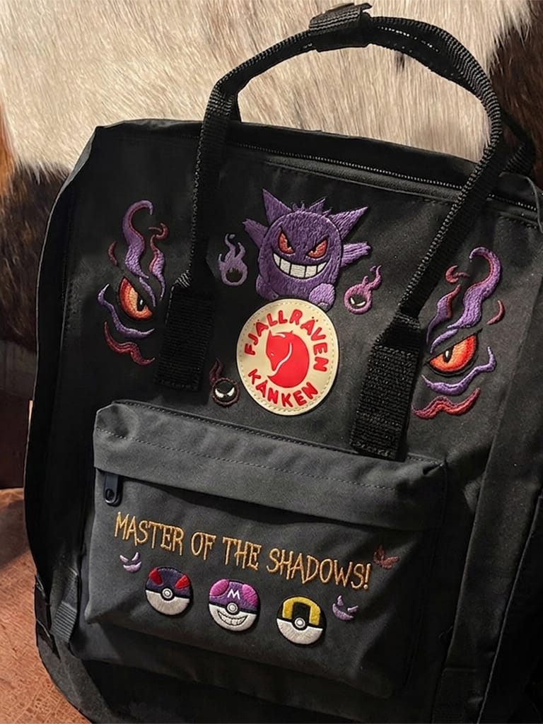 Customer photo review of Snoopy – Halloween Fjallraven Kanken Hand-Embroidered Backpack