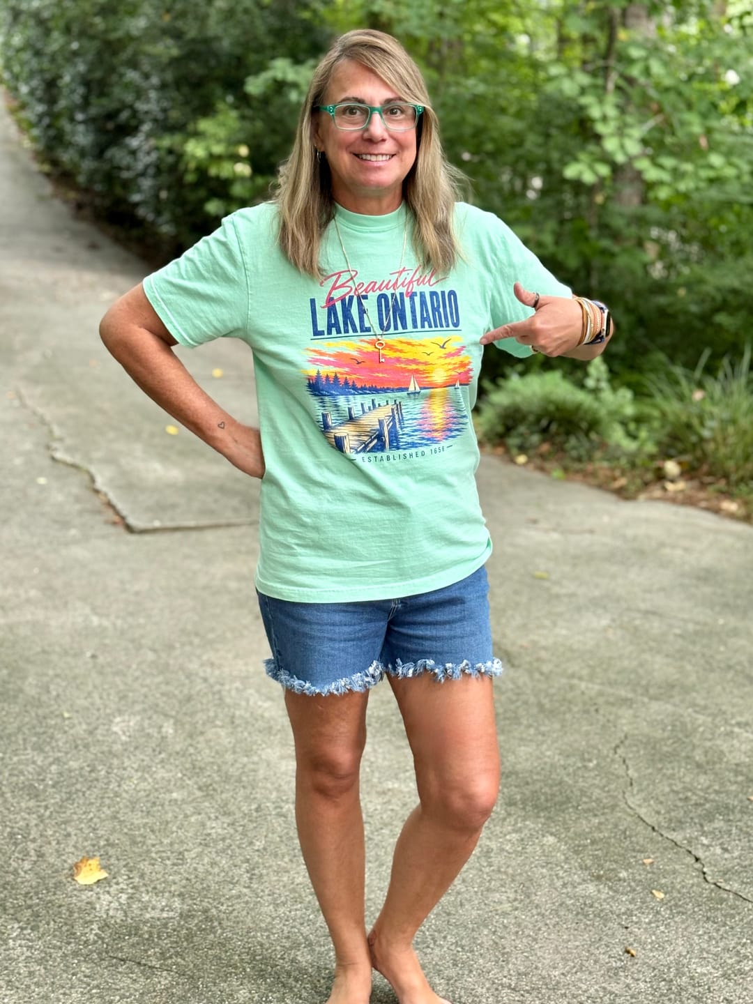 Customer photo review of Lake Ontario Color Burst T-Shirt