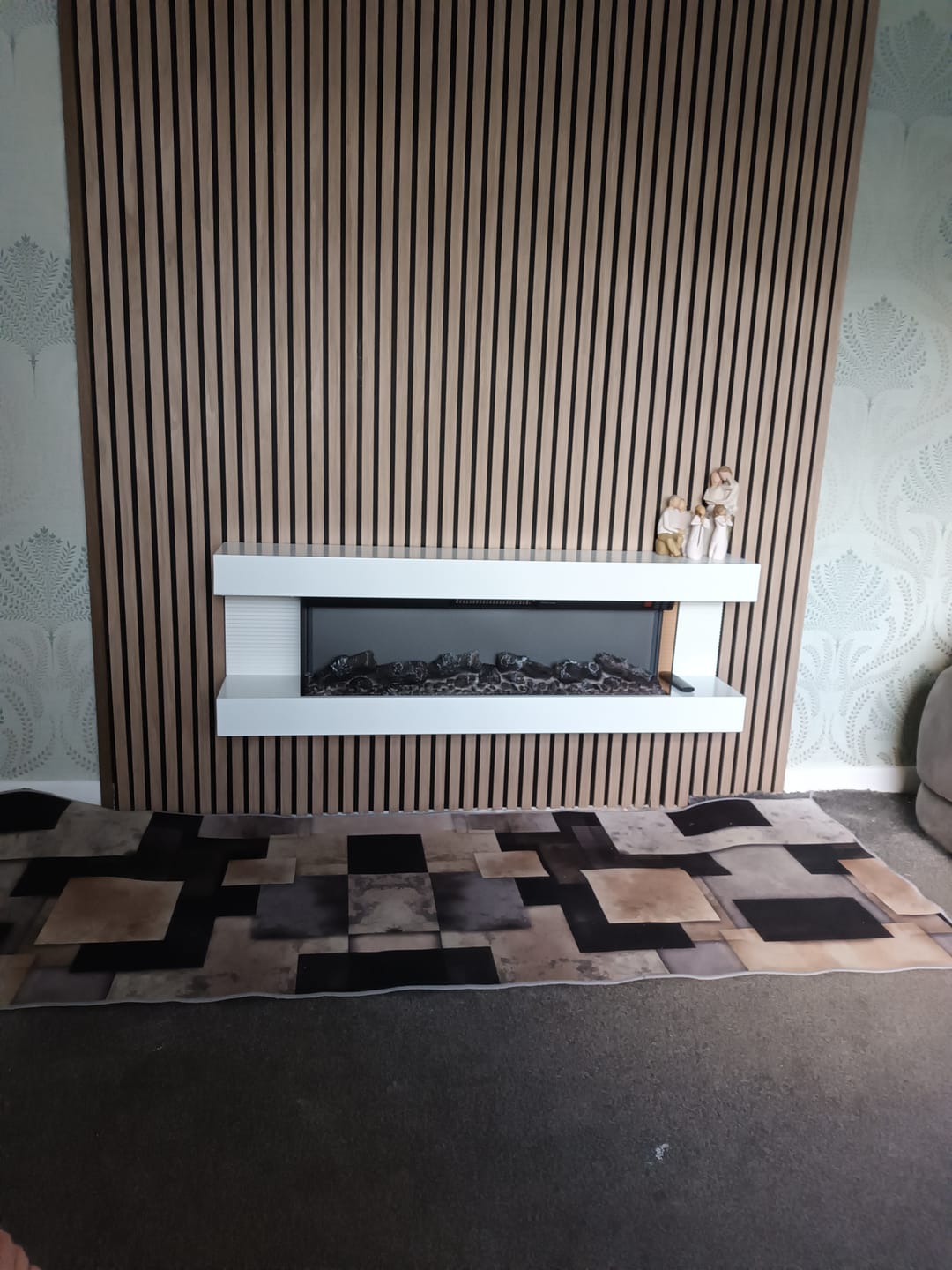 Customer photo review of Acoustic Slat Wall Panels Wooden Decorative Wall Panels Walnut Premium 2.4m x 0.6m