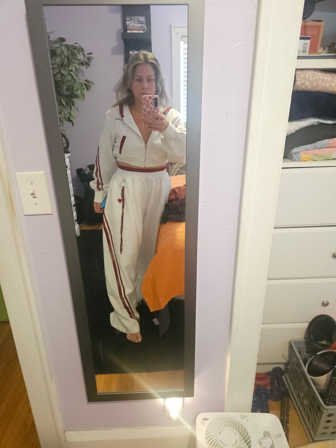 Customer photo review of Aelfric Eden Cropped Contrast Stripe Zip Up Hoodie