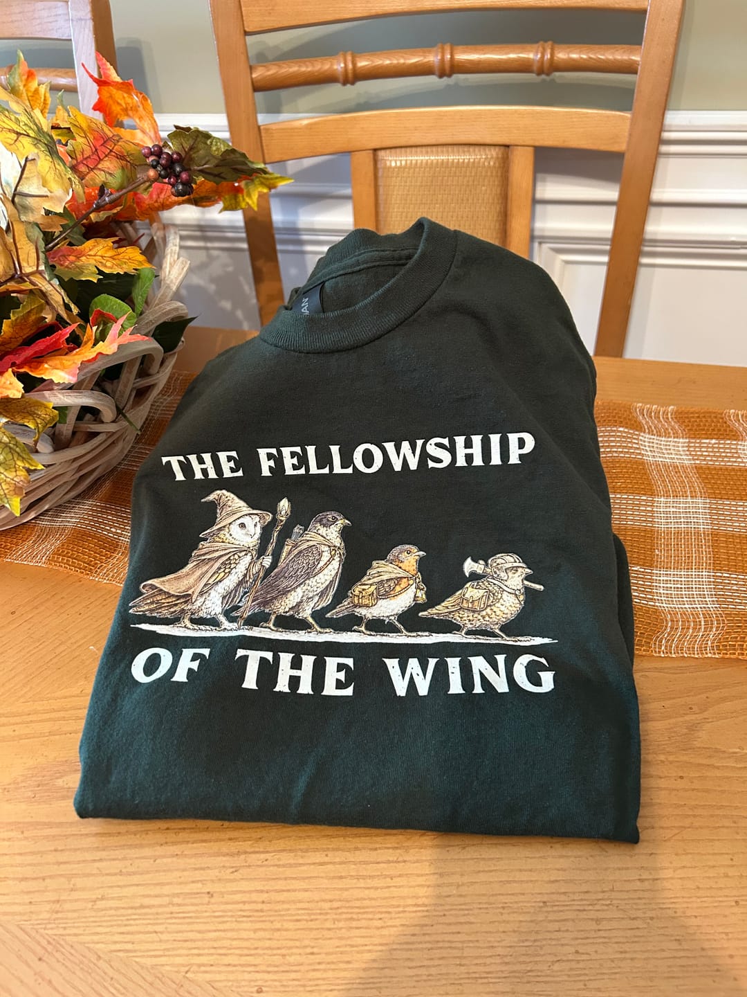 Customer photo review of Fellowship Of The Wing Long Sleeve T-shirt