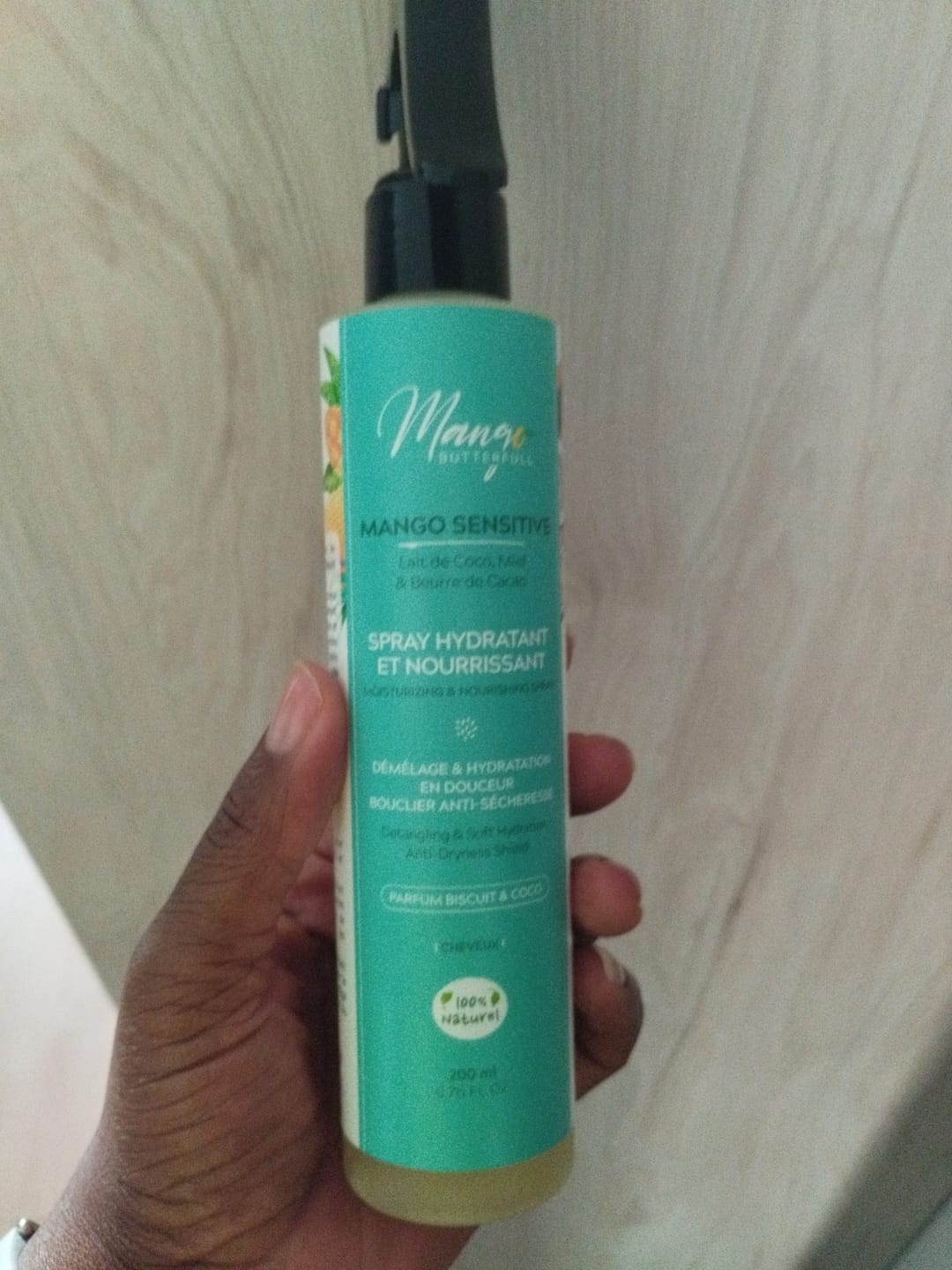 Customer photo review of Spray Hydratant et nourrissant - MANGO SENSITIVE
