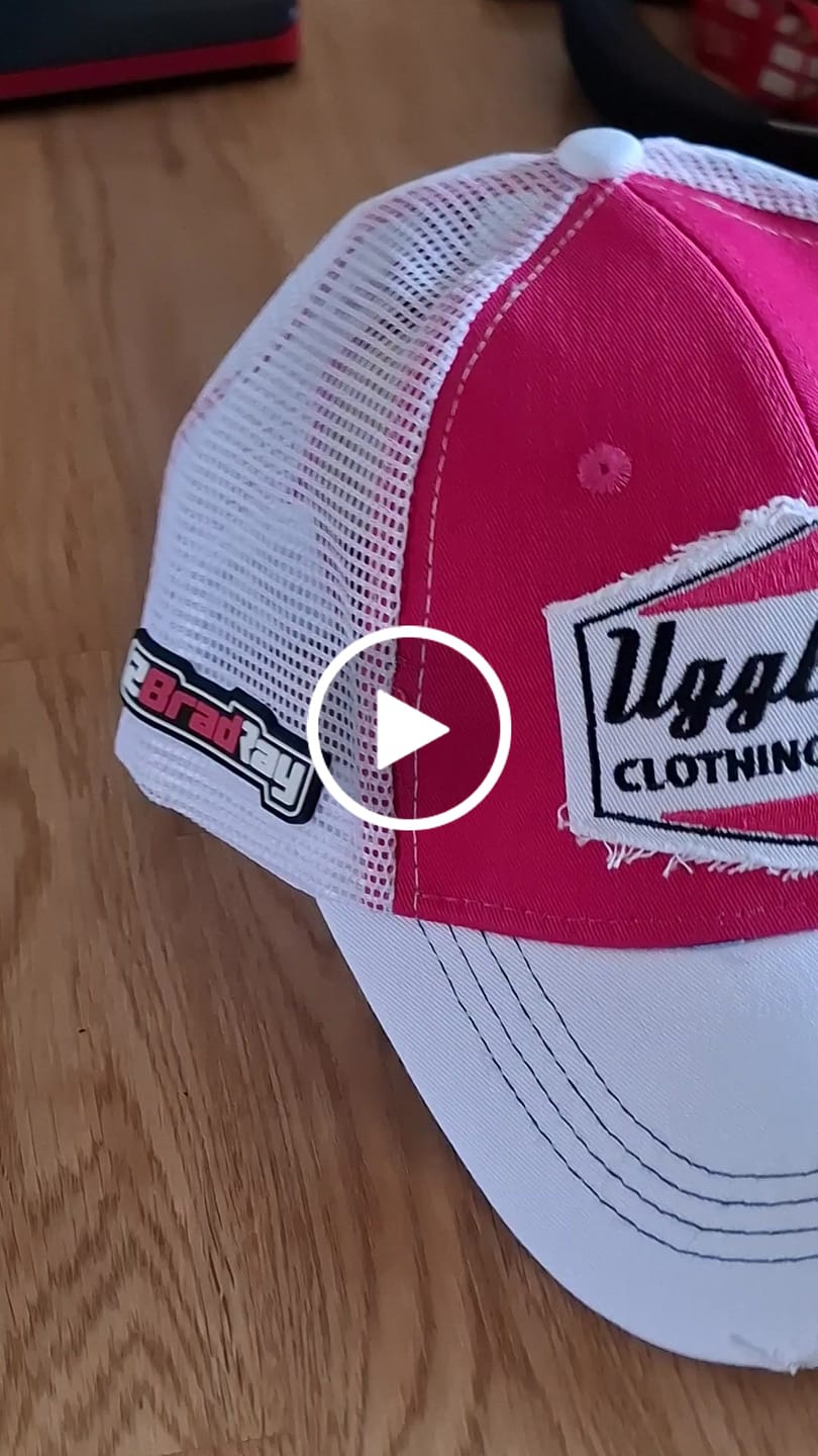 Customer video review of Pink & White Diamond Trucker Hat x Bradley Ray #28