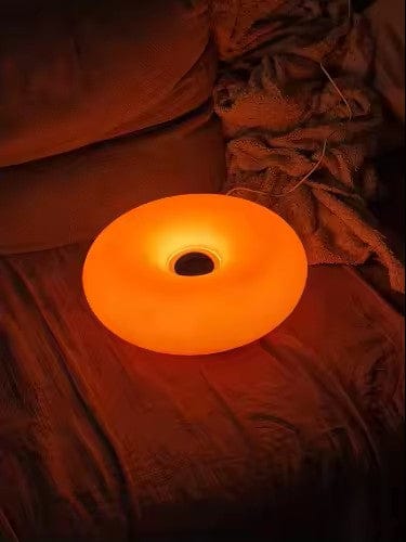 Customer photo review of Blown Glass Donut Lamp
