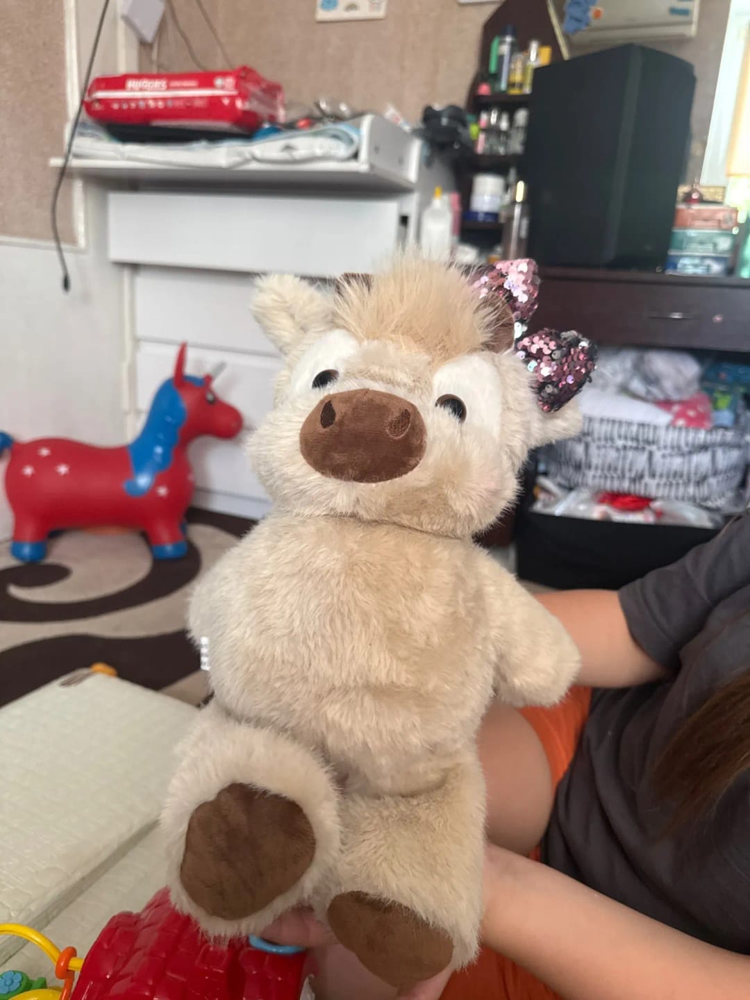 Customer photo review of Moko™ – La vaquita que corre a tus brazos