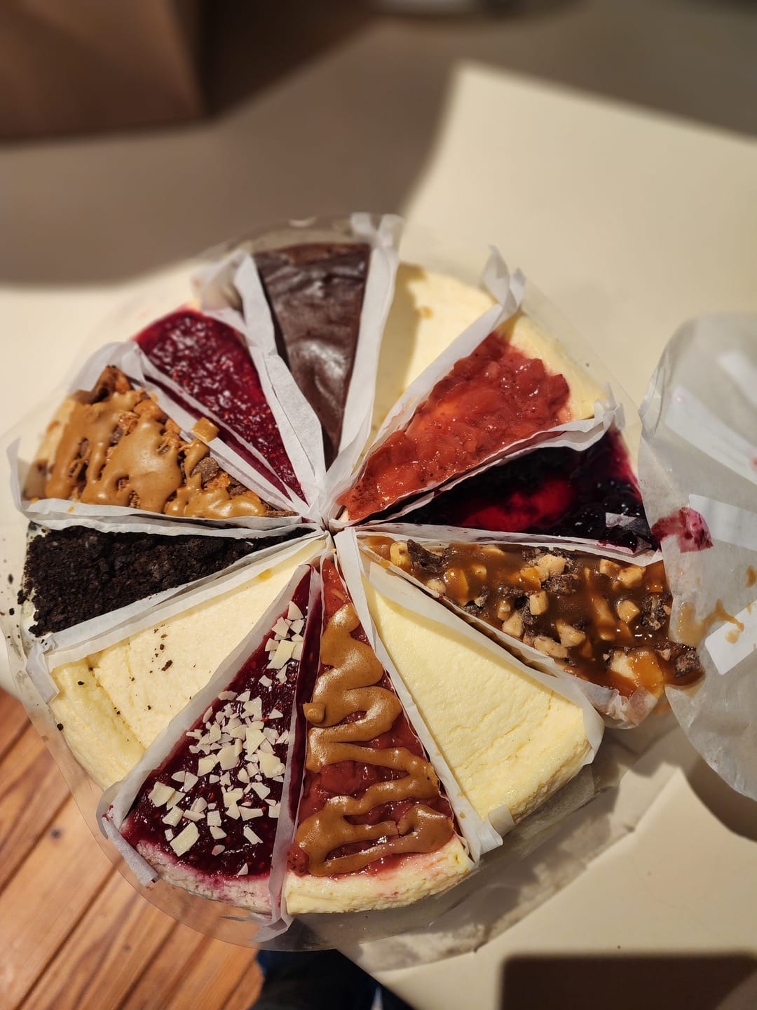 Customer photo review of Ultimate Cheesecake Sampler