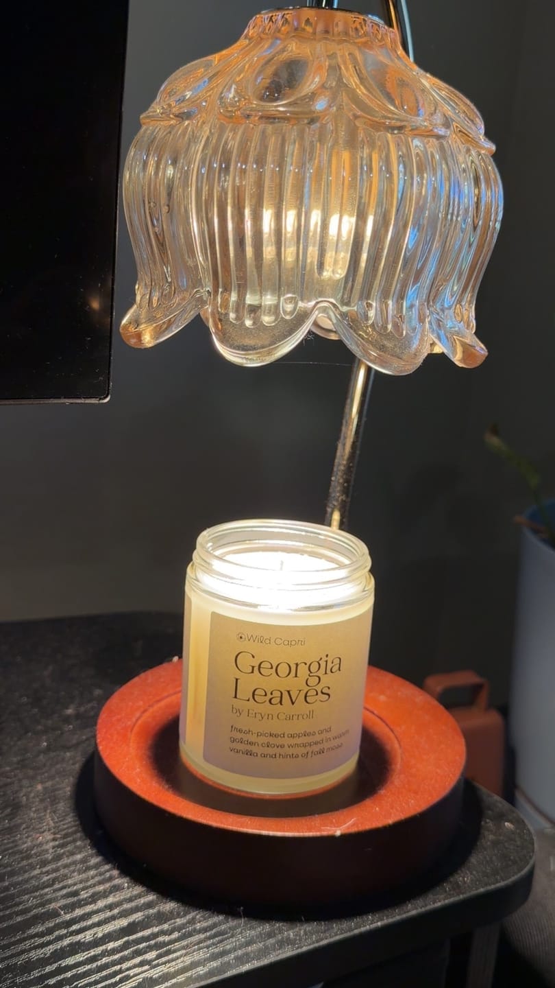 Customer photo review of Georgia Leaves Candle by Eryn Carroll