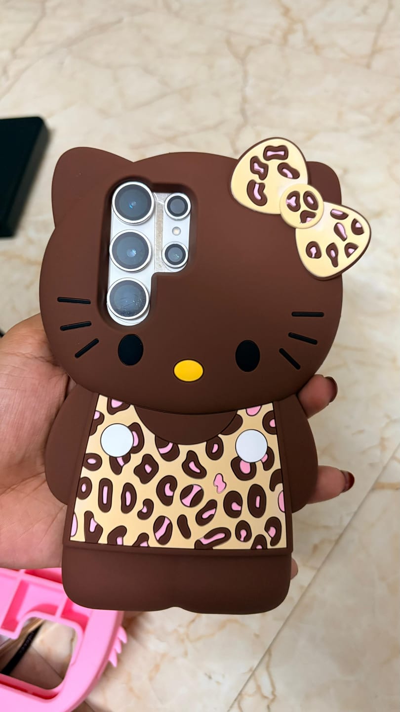 Customer photo review of 3D Hello Samsung Kitty Brown Black Leopard Dress Pre-Order Rubber Silicone Case