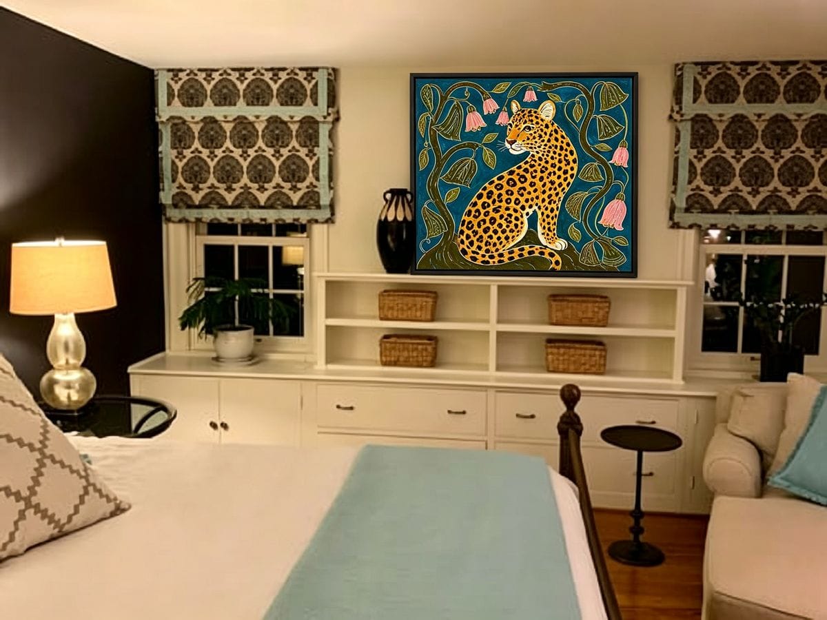 Customer photo review of Golden Leopard in a Teal Botanical Garden #BP130