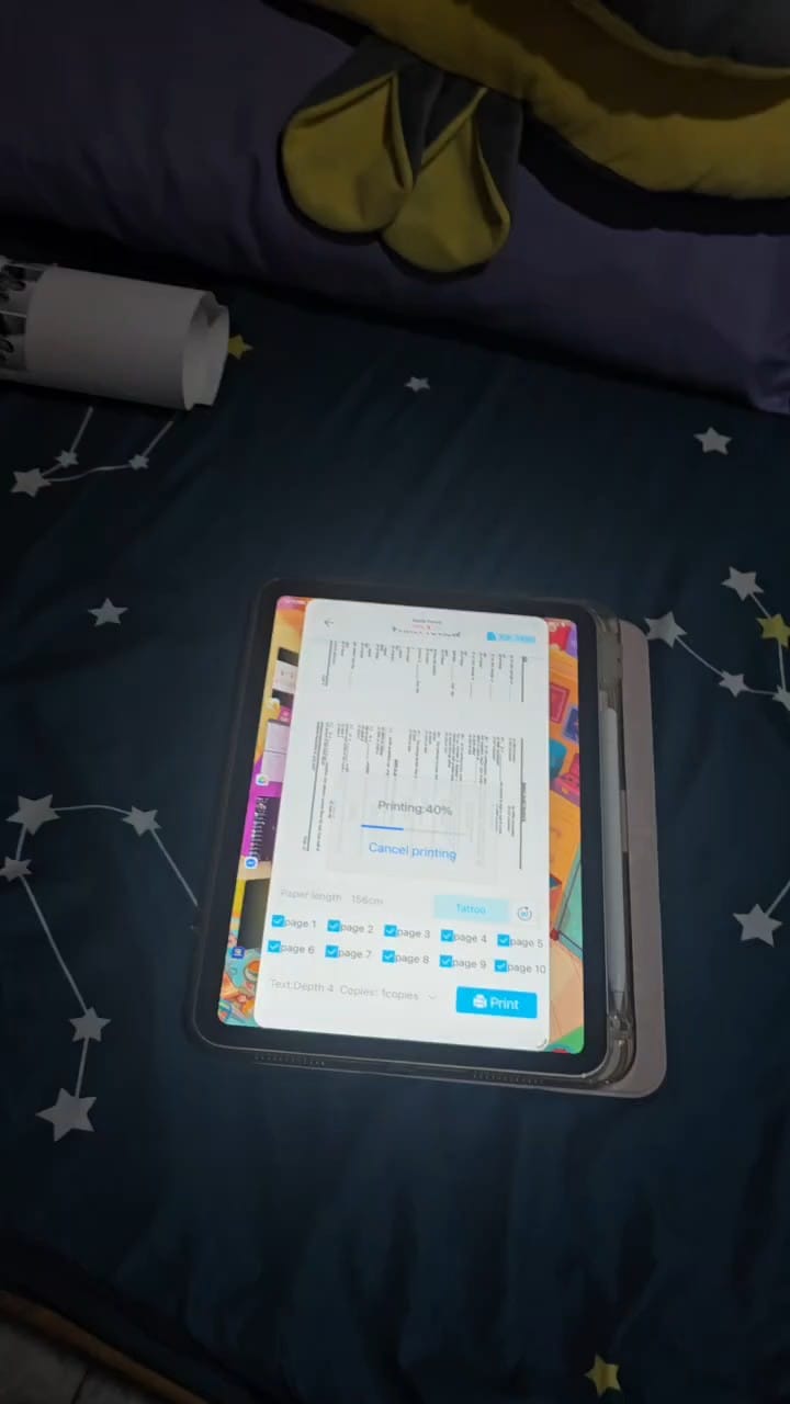 Customer photo review of 🖨️ HPRT INKLESS PORTABLE A4 THERMAL PRINTER