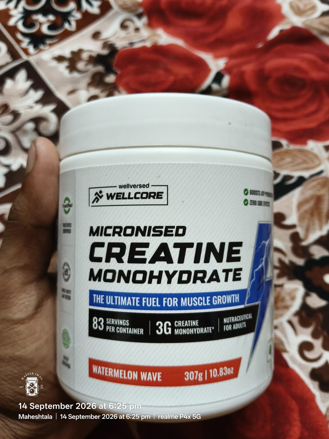 Customer photo review of Wellcore - Pure Micronised Creatine Monohydrate | Watermelon Wave (307g, 83 servings)