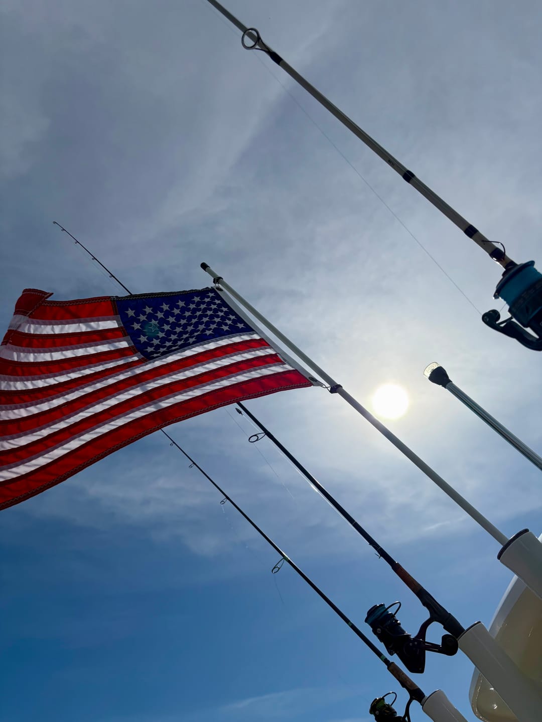 Customer photo review of 16" x 24" Boat Flag Set