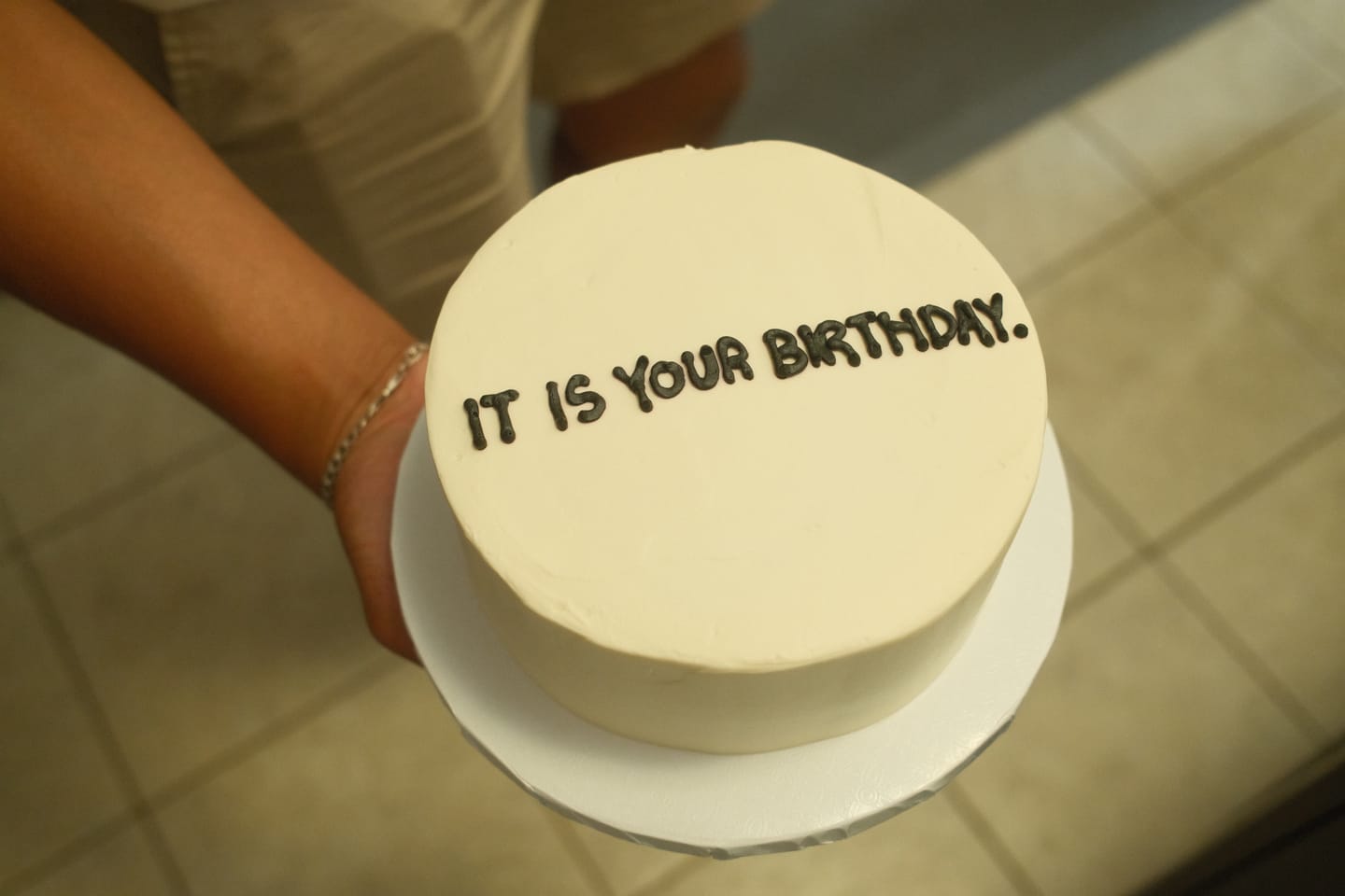 Customer photo review of Message Cake
