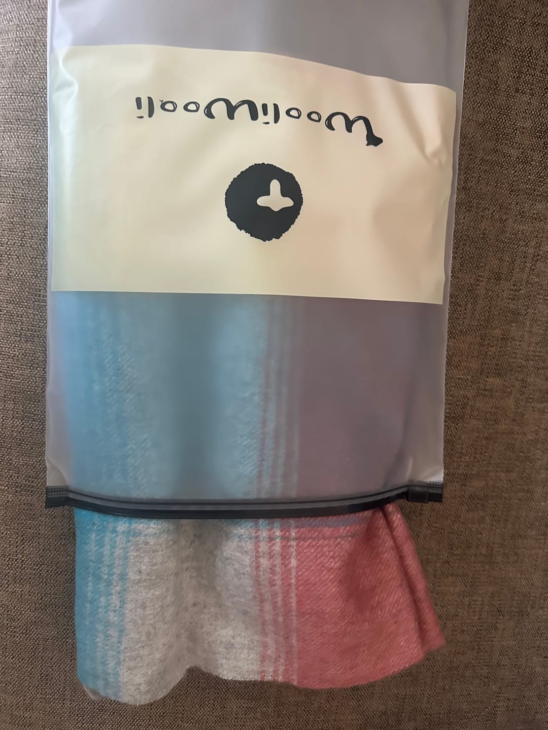 Customer photo review of 100% Australian Merino Wool Scarf ｜Plaid Scarf - Coral Coast