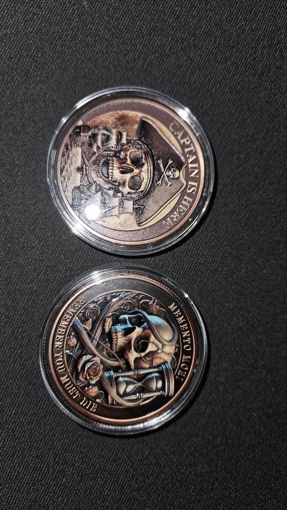Customer photo review of Tempus Fugit EDC Stoic Token Timeless Reminder of Life Memento Mori Coin
