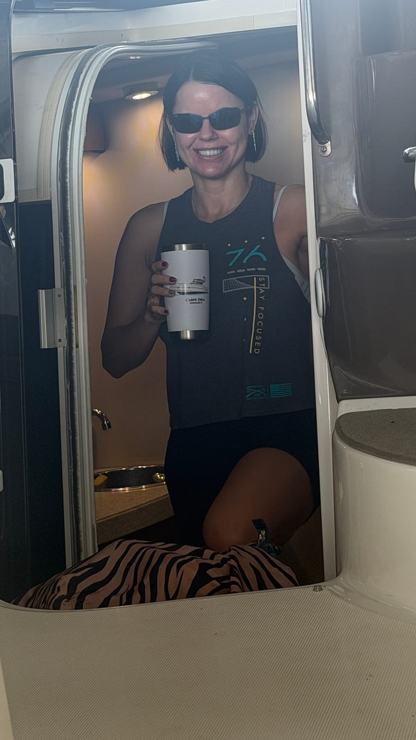 Customer photo review of Custom 20 oz. Stainless Steel Boat Tumbler