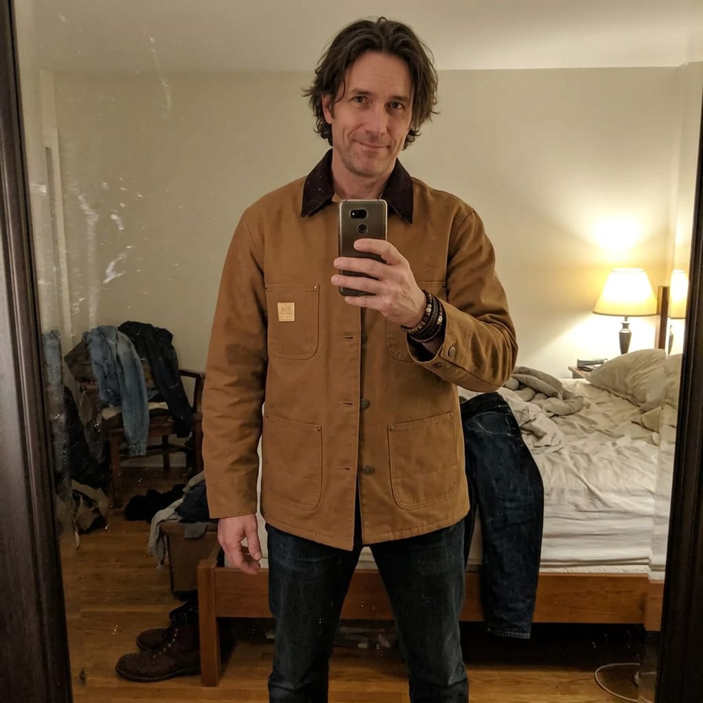 Customer photo review of Gefütterte Stonewashed Jacke