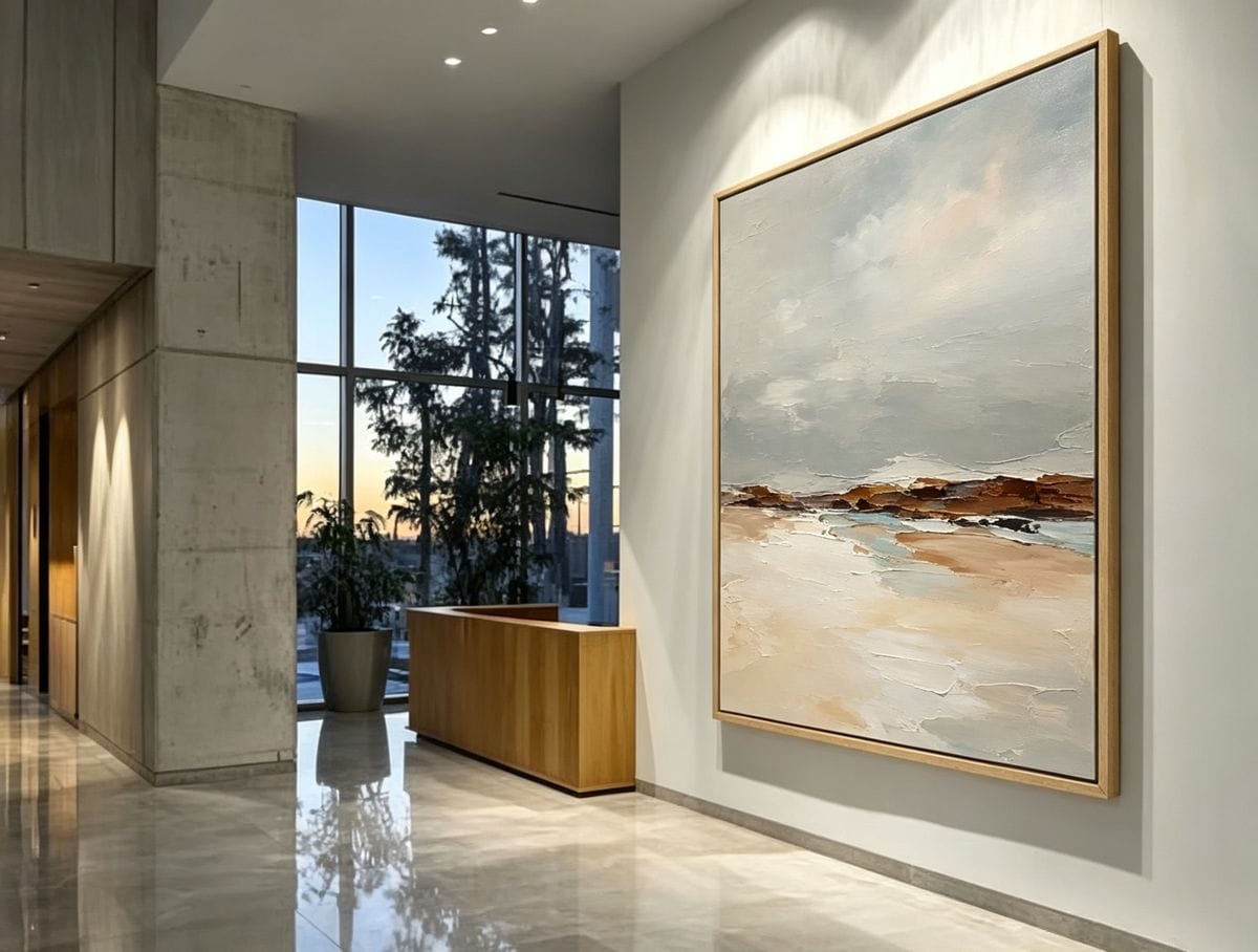 Customer photo review of Quiet Horizon Abstract Painting #TX019