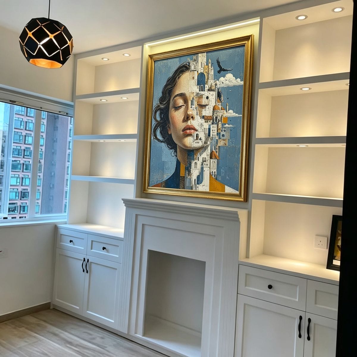 Customer photo review of Dream City Portrait Painting #SA013