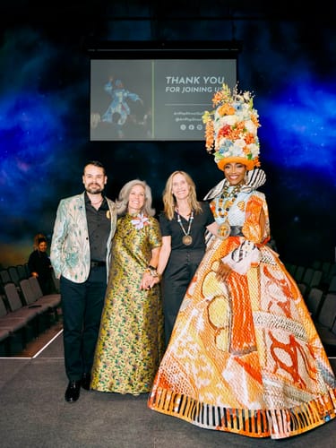 Customer photo review of Men's Peacock Plume Jacquard Champaigne Tuxedo Jacket