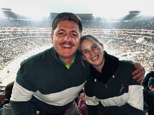 Customer photo review of Springboks Classic Hoop Quarter Zip-OS Green