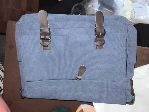 Customer photo review of Oil-Waxed Canvas Sling Bag