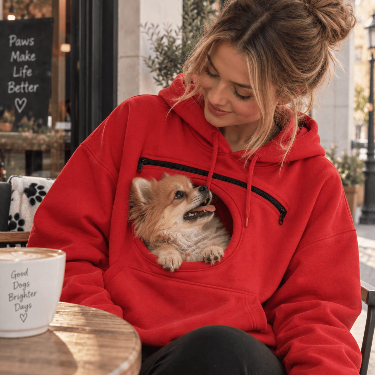 Customer photo review of Sudadera tipo canguro