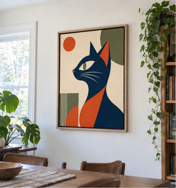Customer photo review of Black Cat Canvas Wall Art