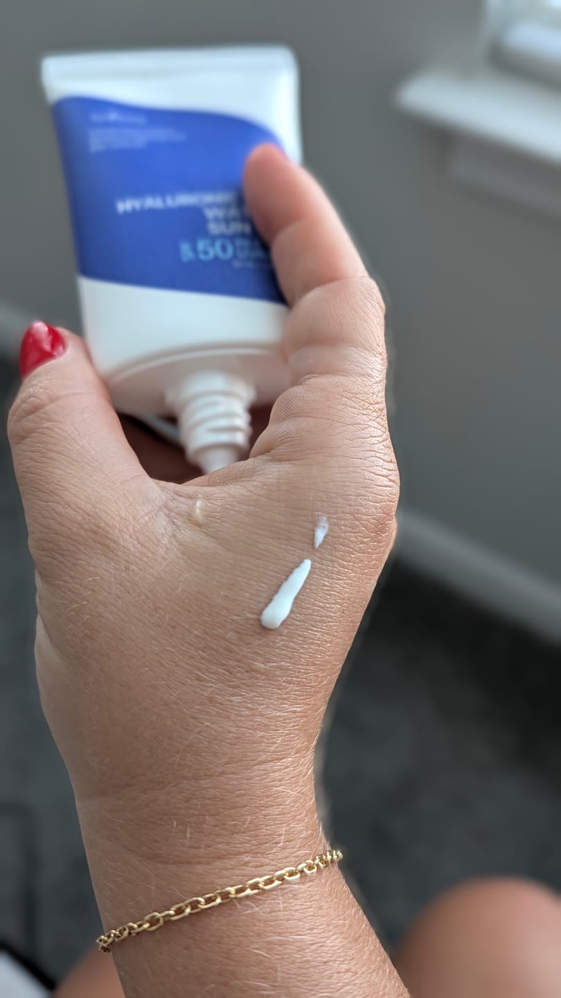 Customer photo review of [Isntree] Hyaluronic Acid Watery Sun Gel 50ml
