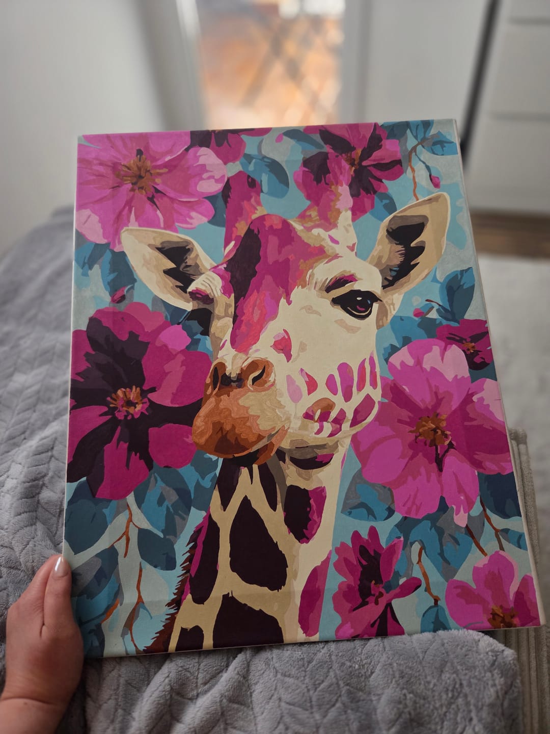 Customer photo review of Malen nach Zahlen - Lila Giraffe